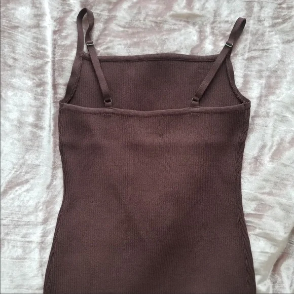 NWT DISSH Dunn Dark Chocolate Rib Knit Camisole Tank Top - Size Medium - Picture 8 of 10